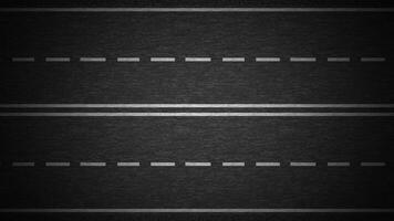 Empty modern asphalt roadway with white markings in evening video