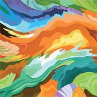 Colorful abstract background with waves vector