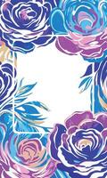 Elegant Hand Drawn Floral Background with free space for text vector