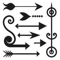various arrows and arrows on a white background vector