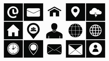 a set of icons for business and communication vector