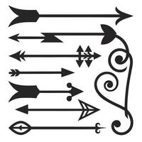 a set of arrows and arrows on a white background vector