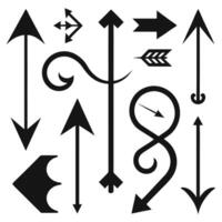 various arrows and arrows on a white background vector