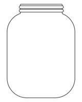 Outline jar, outline of a storage container in a linear style vector