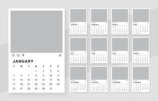 Post theme 2025 monthly vertical desk calendar template vector
