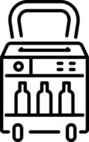 A line icon of endoscope storage vector