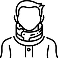 A line icon of cervical collar vector