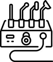 A line icon of frequency machine vector