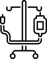 Iv drip icon in linear style vector
