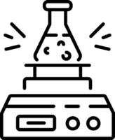 Magnetic stirrer icon in line style vector