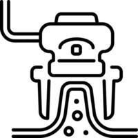 Fat freezing device icon in line style vector
