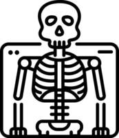 A linear icon of x ray scan vector