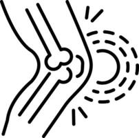 Joint pain icon in linear style vector