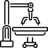 Operating table icon in line style vector