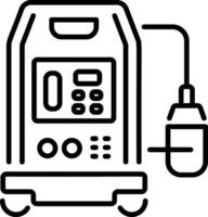 Oxygen concentrator icon in linear style vector