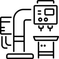 Mammography machine icon in line style vector