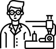 Eye checkup icon in linear style vector