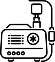 Nebulizer machine icon in line style vector