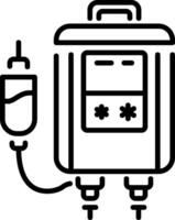 Blood warmer icon in line style vector