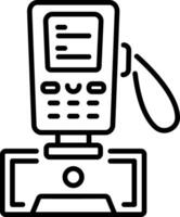 A line icon of an arterial analyzer vector