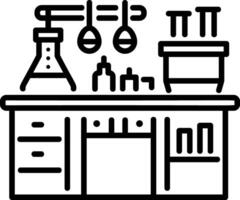 Laboratory icon in line style vector