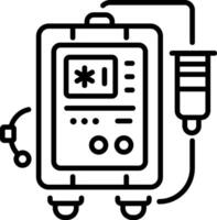 Infusion pump icon in linear style vector