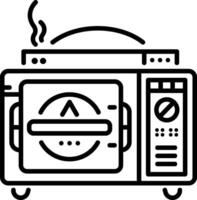 A linear icon of an autoclave sterilizer vector
