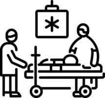 Emergency room icon in line style vector