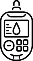 Glucometer icon in linear style vector