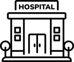 Hospital icon in linear style vector
