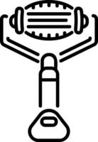 A linear icon of a jade roller vector