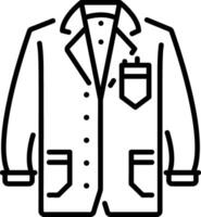 Lab coat icon in linear style vector
