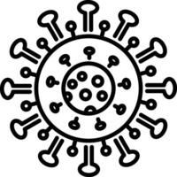 Influenza virus icon in linear style vector