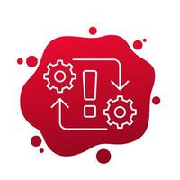 system error icon, line vector