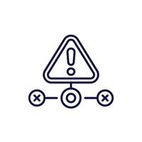 system error or warning line icon vector