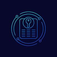 private key for access line icon, vector