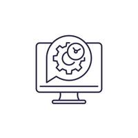 efficiency and efficient operations line icon vector