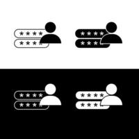 A black and white image of a person with stars on it vector