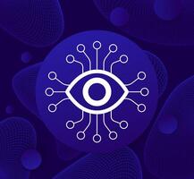 Computer vision icon, artificial intelligence concept vector