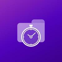 timesheet, tracking time icon vector