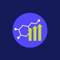 high dopamine level icon vector