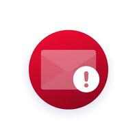 spam icon with an email, vector