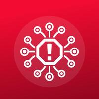 system error or warning icon vector