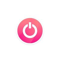 off button, round design vector