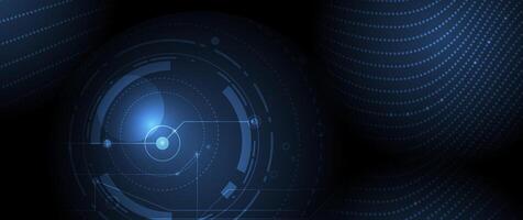Abstract Digital technology, light line and blue cyber space background. futuristic technology, connect internet network system, future big data, concept vector