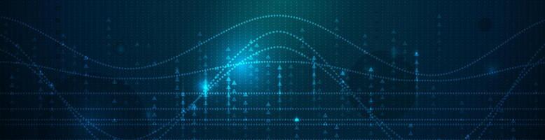 Abstract Digital technology, light line and blue cyber space background. Communication, innovation futuristic technology, connect internet network system, future big data, concept vector