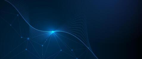 Digital datum, molecule background. Big Data, hi tech technology, light line design. Illustration modern network datum system, cyber space, communication internet, futuristic connection concept vector