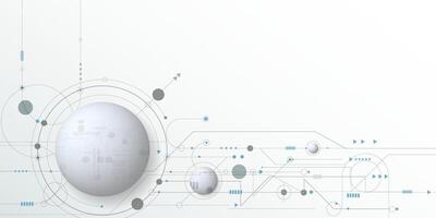 Motherboard or circuit board on white background. Technology concept vector