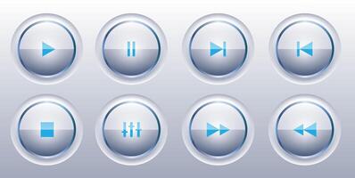 Control Button UI interface vector