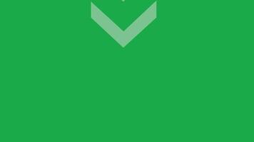 white arrows icon loop animation on green screen background video